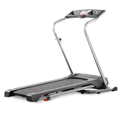 Weslo Cadence 60 CT folding treadmill photographed from the front left, showing the console and handrails