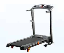 Weslo Cadence 80 treadmill viewed at an angle, showing the deck, side rails and console