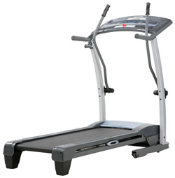 Weslo Pro CrossWalk 7.8 treadmill with upper-body resistance arms mounted beside the console